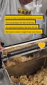 If you're tired of manually uncaping your combs, you can prospect the idea of having an automated machine that does the job, but keep in mind, it might break your frames For full videos, check these channels: @multi-sweetgroup - YouTube @TheNationalUncapper - YouTube @mattmiller6914 - YouTube @TheBeeCooperative - YouTube | OneQueen.ro