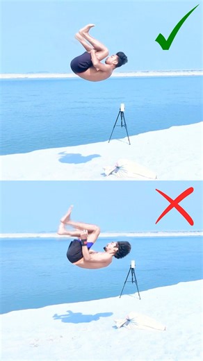 don't make mistake on russian front flip 🙃 #acrobatics #tutorial #frontflip #shorts
