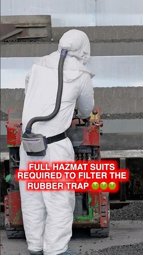Full hazmat suits required to filter the rubber trap #gunrange #parmaarmory
