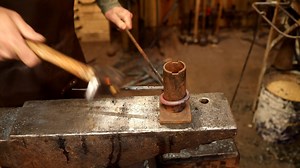 This simple wrapped eye handle is ideal for a fireplace poker or shovel | Black Bear Forge