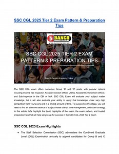 SSC CGL 2025 Tier 2 Exam Pattern and Preparation Tips - SlideServe