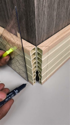 How to Join Baseboards on Outside Corners Perfectly #Woodworking #Carpentry #Baseboard #TrimWork