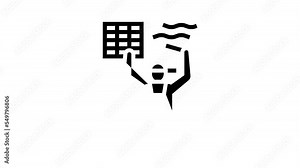 extractor fan replacement glyph icon animation