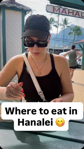 Christina: What The Spinach 🥬 on Instagram: "Hanalei is definitely THAT girl. It’s so beautiful and there’s so much great shopping and awesome food against the most beautiful backdrop like wow😍😍 we went to @hanaleipoke and I got the Pono bowl. Excellent. Then we went over to the @alohajuicebarhanalei for some organic juice! Then we headed over to joJo’s shaved ice ! Don’t forget the one with ice cream on the bottom! And the kids ate at @chickeninabarrelbbq_hanalei they had some great kid, fri