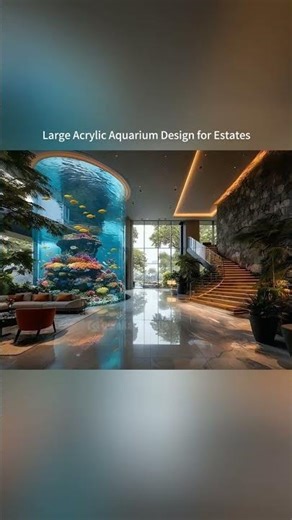 Large acrylic Aquarium design for Estates#acrylicaquariums #largeacrylicaquarium #largefishtank