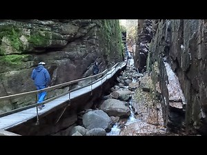 Flume Gorge Hiking in Franconia Notch State Park, New Hampshire