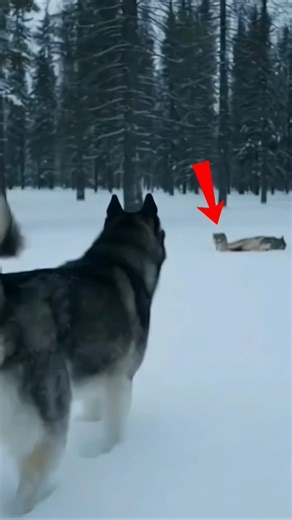 Husky's Mission to Save a Wolf Family #animals #husky #herodog