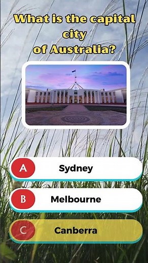 General Knowledge Quiz | What’s the Capital of Australia? | Fun Trivia Challenge #Shorts