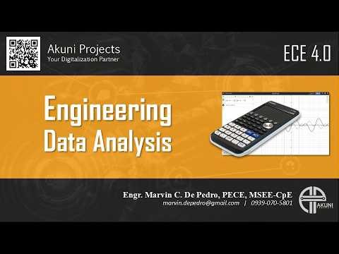 ENGINEERING DATA ANALYSIS - Intro Part 2 (Data Analysis for Solving Engineering Problems)