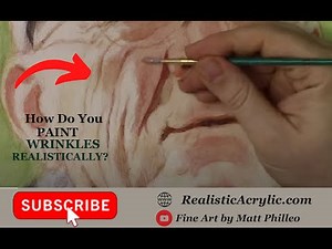 How to Paint Realistic Wrinkles—Mid-tones| REALISTIC ACRYLIC PORTRAIT PAINTING