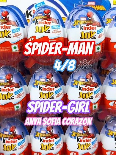 🕸️ Kinder Joy Spider-Man Marvel Surprise Egg ASMR Unboxing VC351 Spider-Girl Anya Sofia Corazon!