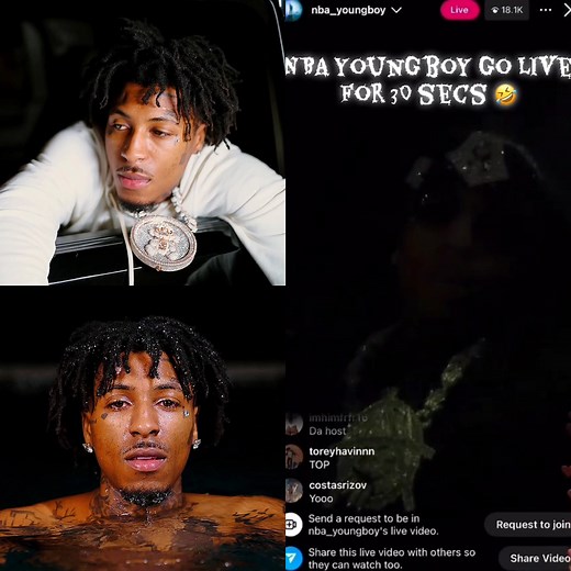 #nbayoungboy go Live for 30 sece 😍 #viarlpost #celebrity #reels #shortsfeed #viralreelsシ #shorts #rap #viral | Fitty-Nation