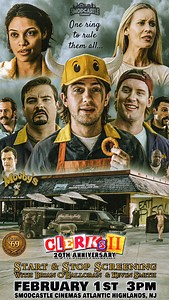 Join me and @briancohalloran for the 20th anniversary of CLERKS II with a special event at @smodcastlecinemas, on SUNDAY, FEBRUARY 1st! It’s a Start & Stop Screening, during which we pause the flick after every scene and tell stories about the making of that sequence, turning a 90 minute comedy romp into a grueling 4 hour affair! Tickets are almost sold out so get yours now at #smodcastlecinemas dot com! #KevinSmith #clerks2 #smodcastlecinemas | Kevin Smith