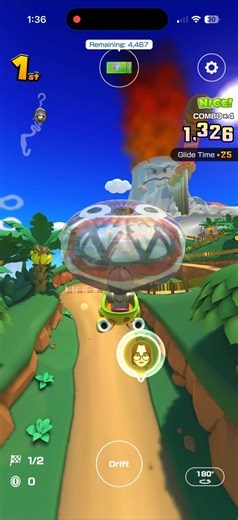 Mario Kart Tour - Nabbit Parachute Gameplay (Doctor Tour 2026 Ranked Cup Reward Glider)