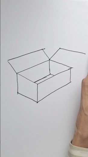 📦 How to Draw a Box in Two-Point Perspective | Easy Step-by-Step Tutorial #easydraw #drawing