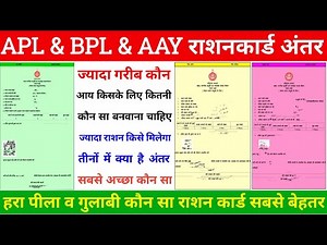 हरियाणा APL BPL AAY राशन कार्ड में क्या अंतर है | Difference Between APL BPL AAY Ration Card |Ration