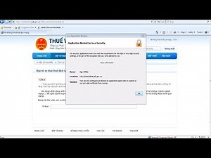 application blocked by java security sửa thành công 100%
