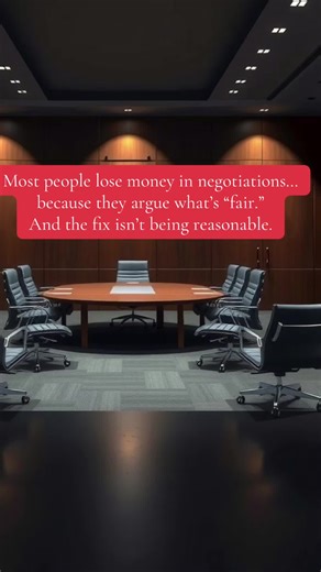 Arguing what’s “fair” in a negotiation feels logical, but fairness has no weight without leverage. Deals move based on alternatives, timing, and risk—not opinions. This is why reasonable people often lose money. #negotiationtips #careerpower #professionals
