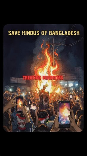 Voice Of Electors l Nationalist | Political Junkie on Instagram: "In a chilling act of mob violence, 30-year-old Hindu factory worker Dipu Chandra Das was brut*lly lynched and his body set abl*ze in Mymensingh, Bangladesh, over unverified allegations of “blasphemy.” Eyewitnesses report he was beaten to de*th, dragged to a bus stand, tied to a tree, and bur*ed—twice—while crowds chanted slogans. This horrific incident reflects a disturbing pattern: Hindus, who make up less than 8% of Bangladesh’s