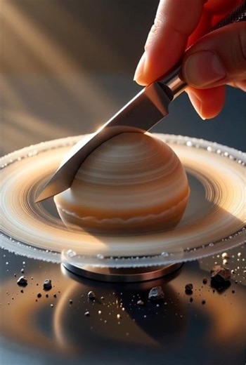 Cutting Saturn in Half 🪐🔪 | Majestic ASMR Planet Slice (8K Macro)