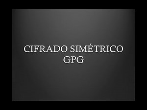 Cifrado simétrico con gpg - Symmetric encryption with gpg