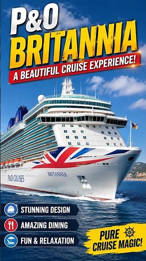 P&O Britannia Cruise Ship 🚢 | Inside the Amazing Britannia! #shorts #cruiseship