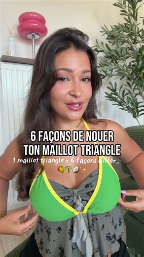 1 haut triangle = 6 maillots de bain différents 🥥✨ #girltips #tipsforgirls #glowup #girlthings #glowuptips