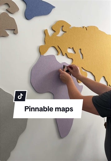 Got some fun adventures planned for 2026?! Our new pinnable wall maps let you showcase all your travels and adventures ✈️✨ Modern home decor meets map wall art. Perfect for gallery wall ideas in the bedroom, living room or entryway! A travel inspired, personable wall art piece that’s peel and stick and renter friendly😇