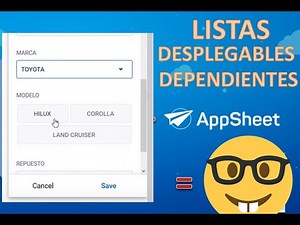 Crear Listas Desplegables Dependientes en APPSHEET. Crea apps a partir de Google Sheets.