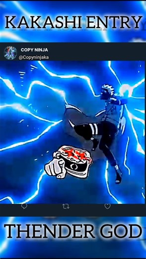 When Kakashi becomes the Thunder God! ⚡🌩️ #kakashi