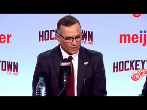 New Detroit Red Wings GM Steve Yzerman speaks at introductory press conference