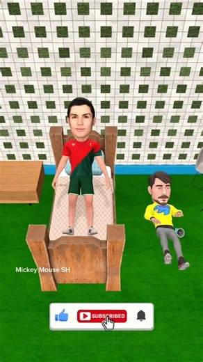 Mr Beast & Cristiano Ronaldo Funny Bed Prank 😂 #games #mrbeast #animation #funny #funnyvideo