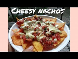 CHEESY NACHOS RECIPE!!! CRISPY HOMEMADE NACHOS WITH CHEESE SAUCE🧀