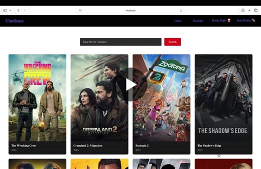 #react #javascript #frontenddevelopment #tmdb #api #cinesense | Abhirup Nandi