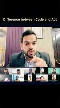 Difference between ‘Code’ and ‘Act’ || Pawan Reley