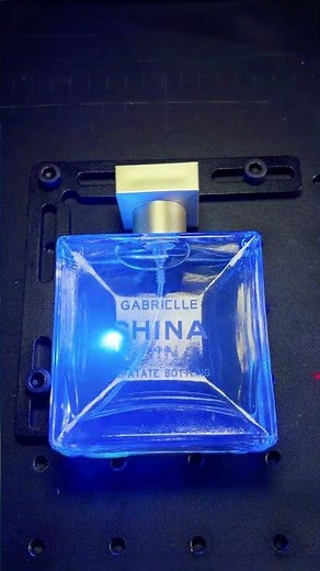 Laser engraved custom perfume bottle with ComMarker Omni X uv laser