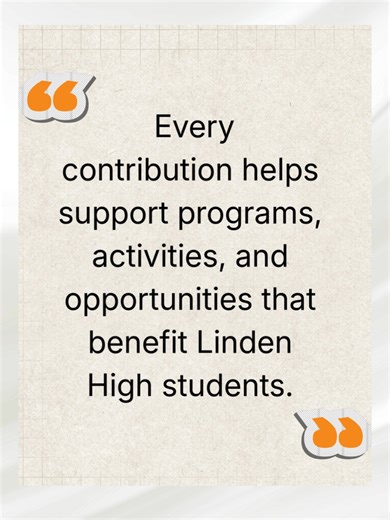 Your generosity continues to make a difference. Every contribution helps support programs, activities, and opportunities that benefit Linden High students. 🎯 Choose a fundraiser to support: 🎁 Tricky Tray Donation 🎓 Senior Scholarship Donations 🎉 Project Graduation 🍎 Teacher Appreciation Week 💙 Every donation counts and truly makes a difference! 👉 Donate today and be part of something amazing at Linden High! https://lindenhsnj.givebacks.com/shop #SupportStudents #FundraisingForGood #Linden