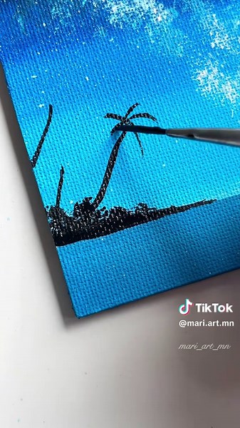 Acrylic Painting Tutorial: Night Sky on Mini Canvas