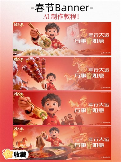 春节 3D大透视 banner 制作教程
