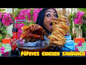 2X Spicy Smackalicious Popeyes Chicken Sandwich Smorgasburg Mukbang
