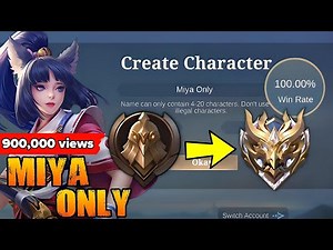 100% WIN RATE FROM WARRIOR TO MYTHIC SOLO RANK - MIYA ONLY!! 😱 (hardest challenge)