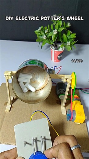 AMAZING DIY ELECTRIC POTTER'S WHEEL USING DC MOTOR