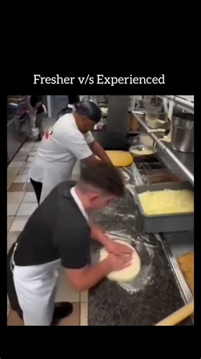 Made Mechanism⚙️🛠️ on Instagram: "This video proves it — experience makes everything smoother. While the fresher chef rushes through every step, the seasoned chef stays calm, controlled, and precise… yet still finishes faster. Years of practice turn every movement into muscle memory, showing that skill always beats speed in the kitchen. . . . . . . Follow (us) @mademechanism . . . . . . Copyright Disclaimer: All footage belongs to its rightful owners and is shared under fair use for educational