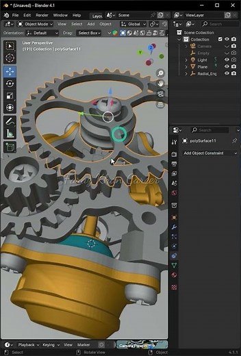 gear animation blender tutorial #shortvideo #viralvideo #youtubeshorts