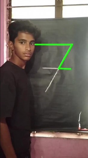 Write the number '7' with a line and don't cross the line!