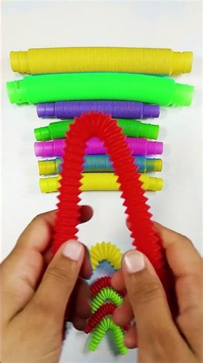 Relaxing Pop Tube ASMR 🎧 | DIY Fidget Toy Crunch, Snaps & Stress Relief #Shorts