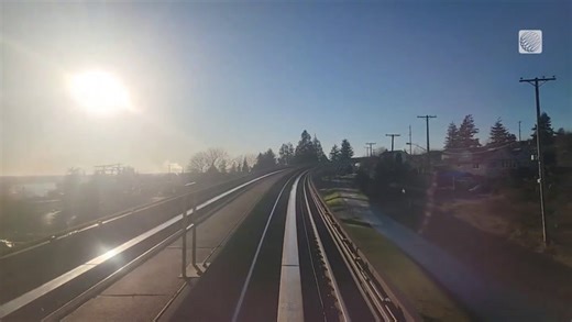 The sights of New Westminster seen from the SkyTrain