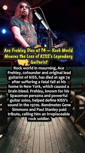 Ace Frehley Dies at 74 — Rock World Mourns the Loss of KISS’s Legendary Guitarist