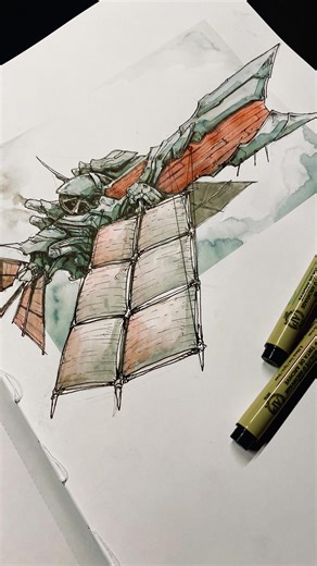 Quang on Instagram: "Air ship concept art for my manga project ‘Noctra’ #manga_noctra"