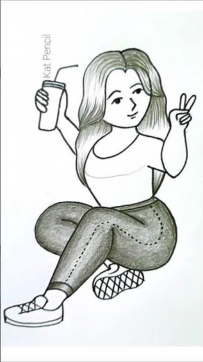 How to draw Girl | Easy girl drawing | Girl Drawing easy |#girldrawing #art #drawing #easydrawing